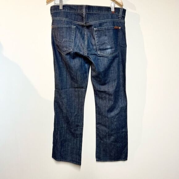 Seven 7 For All Mankind Mens Bootcut Relaxed Dark Wash Jeans 34 31 - Picture 3 of 8